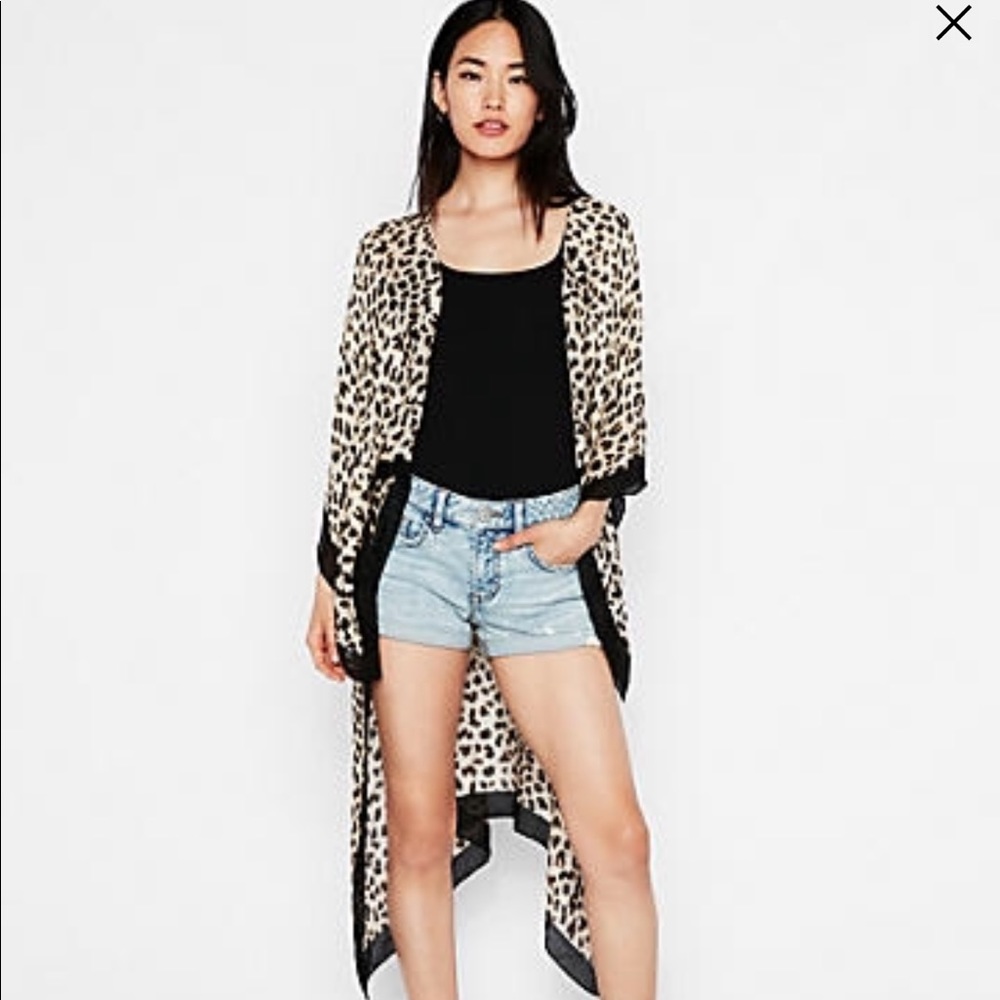 Express Leopard Coverup O/S NWT